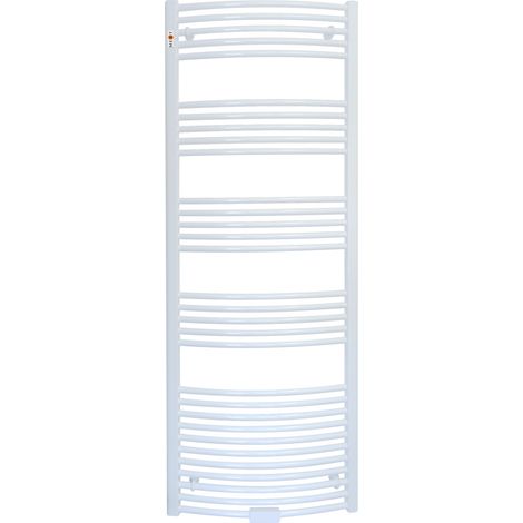 MERT Standard Badheizkörper, Weiss, gebogen, Mittel- und Seitenanschluss, 40 x 80 cm
