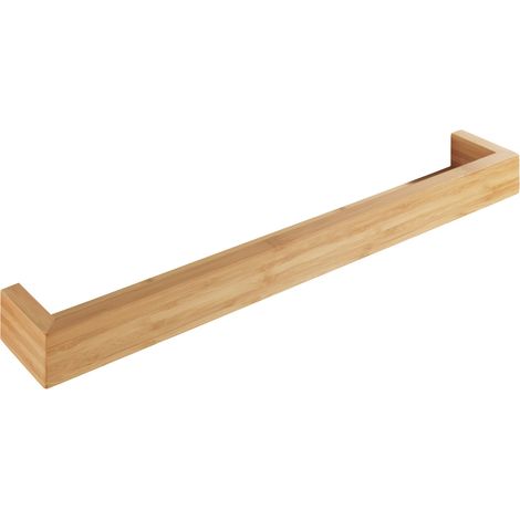 Wenko – Étagère murale en bambou 60x9x5cm – Fixation murale incluse – Écologique et design naturel – Pour salle de bain et espaces étroits (1/6)