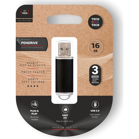 Basic black pendrive 16 gb memoria usb