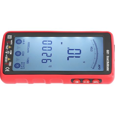 Multimètre sans contact NCV anti-brûlure automatique, multimètre intelligent à écran LCD, voltmètre-ampèremètre (1/5)