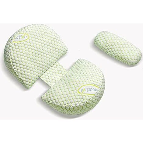 BEBUSINGOTO Almohada de embarazo externa para embarazadas, suave almohada corporal para espalda, glúteos y piernas, almohada de maternidad con funda de algodón extraíble y ajustable (1 unidad) (1/5)