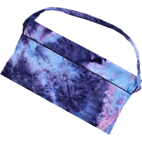 Serviette de plage Tie Dye housse de chaise longue housse de chaise longue avec sac de rangement latéral (bleu) (1/5)