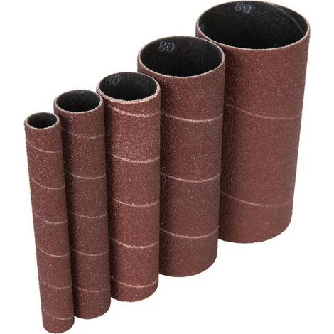 Lot de 5 manchons de poncage en oxyde d aluminium 114 mm grain 150