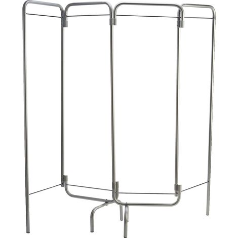 GIMA 45562 Telaio Paravento con Piedini, senza Tende, 4 Sezioni, 200 cm Larghezza x 170 cm Altezza