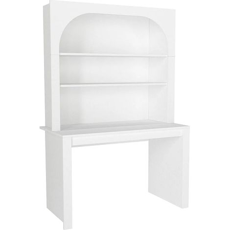 Scrivania con libreria 2 ripiani Bianco - CYMORA (1/5)