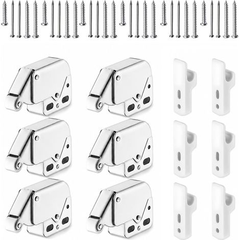 6 Pièces Mini Loquets Tactiles, Loqueteaux à Ressort, Mini Latch (1/5)