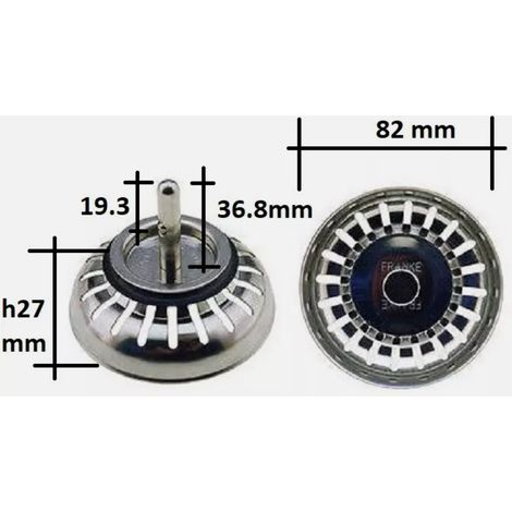 1 Tappo filtro lavello Franke inox armonia galassia lira originale 133.0041.936 (1/3)