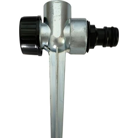 Neigbare Rasendüse mit Stift, Staubfänger für Gartenpflanzen aus Zinklegierung, um 360 Grad drehbarer Sprinklerkopf, Bodenbewässerungsstift (1/3)