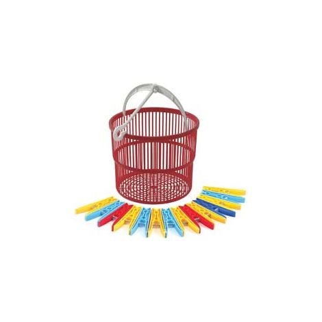 CESTINO MAGICO PORTAMOLLETTE ROSSO CON 15 MOLLETTE TS SPECIAL- - ø cm.19x15,5h. - 8 pezzi TONTARELLI