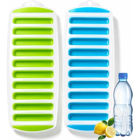 bacs à glaçons en silicone et plastique - cavités pour refroidir les cocktails à whisky, cocktails, boissons, démoulage facile (couleur aléatoire) (1/5)