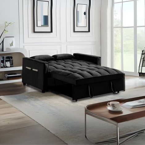 Divano letto Eiri 2 posti in tessuto 188-9 cappuccino (1/5)