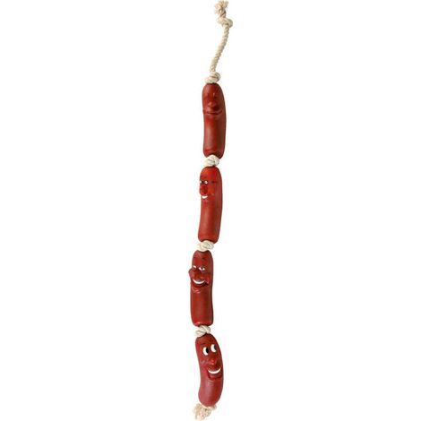 Trixie Stringa di 4 salsicce, vinile, 75 cm, cane