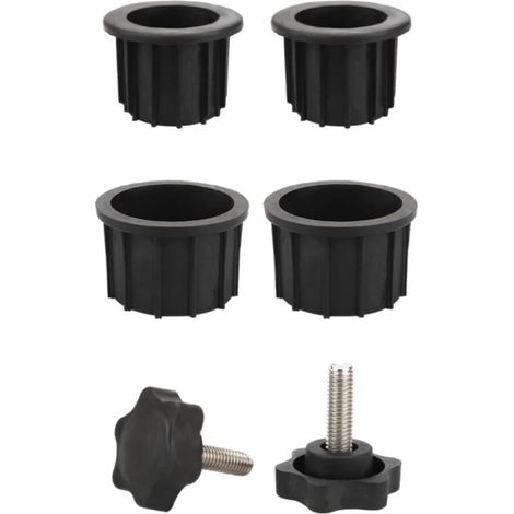 Lot de 6 supports de parasol de terrasse de rechange avec 2 boutons de rechange (filetage M8) pour support de parasol de terrasse (1/5)