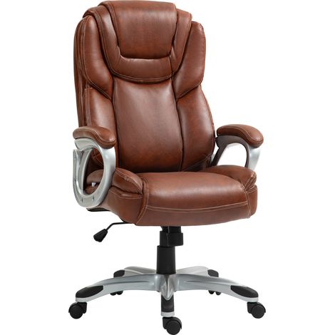 Chaise de bureau direction réglable bascule verrouillable marron effet vieilli (1/5)