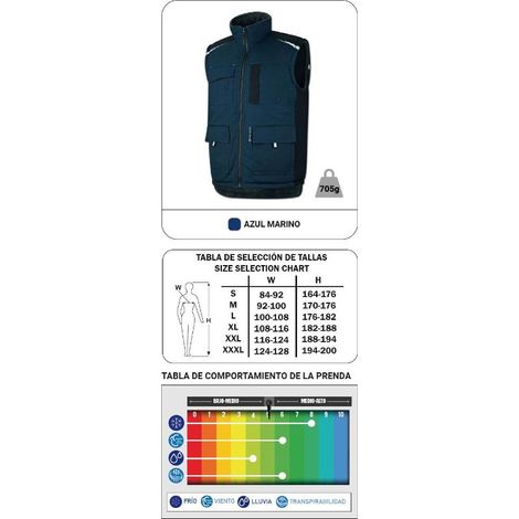 FPLUS marca ropa frio chaleco nautico nerthu azul marino s vpams