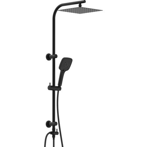Colonne de Douche Pluie 2en1, Pommeau Anti-Calcaire, Chrome (1/5)