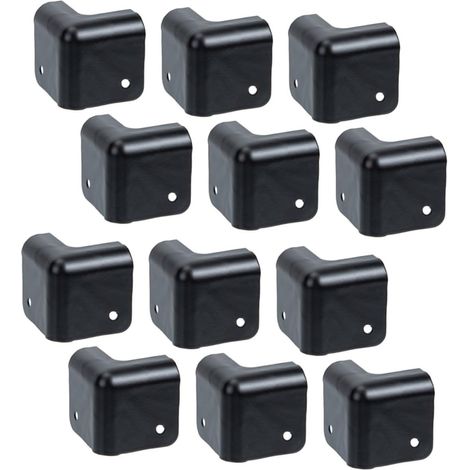 Lot de 12 protections d'angle métalliques pour meubles avec vis, coins (1/5)