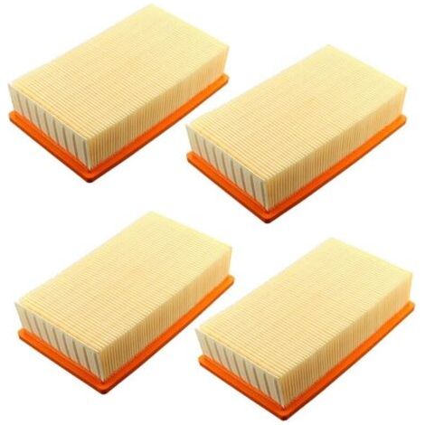Set di 4 filtri per aspirapolvere. Filtro aria piatto per Kärcher NT25 NT35 NT45. Filtro a lamelle per aspirapolvere a secco e a umido