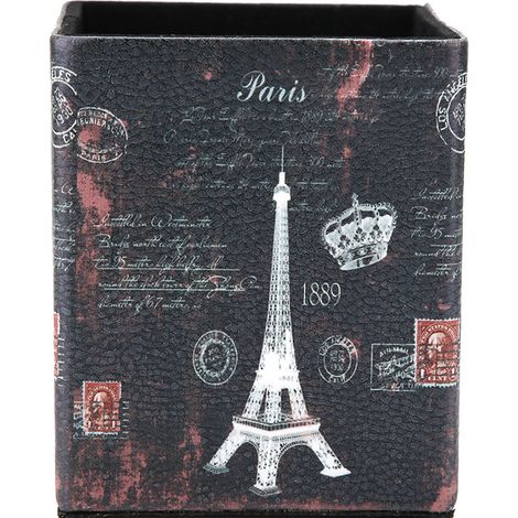 Boîte de Rangement Vintage Carrée Grande Capacité pour Bijoux et Stylos (1/5)