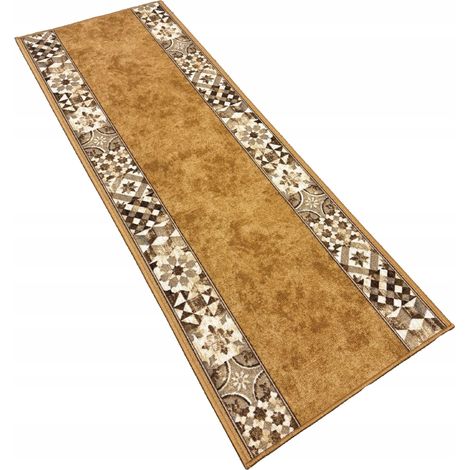 [5] LOMA BEIGE 67x100cm Tapis de couloir caoutchouté D6940 (1/3)