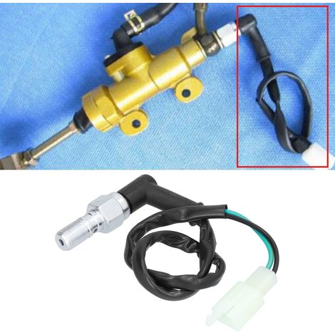 modification de moto : durite de frein universelle, pompe de frein à disque, contacteur de frein hydraulique, fil de contacteur de frein arrière coudé M10x1.0. (1/5)