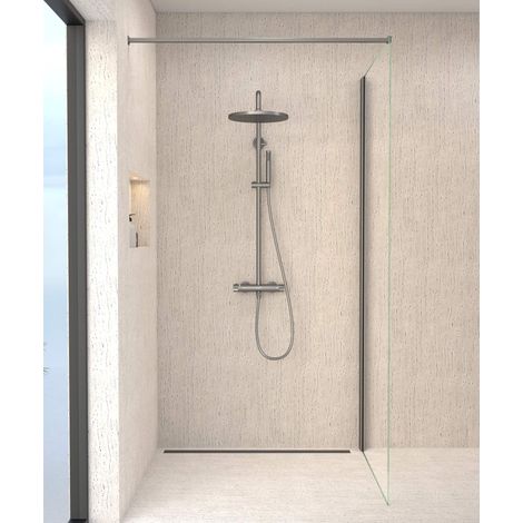 Columna de ducha termostática redonda Gun metal - Corbeau