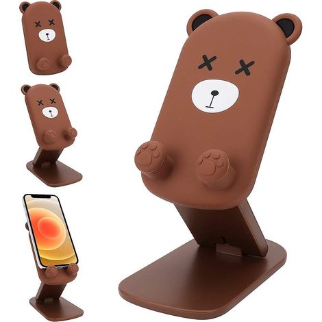 Mignon pliable réglable Cartoon Support de support de téléphone portable pour bureau-Ensoleillé (1/2)