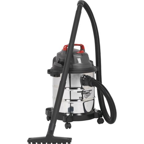 Sealey Vacuum Cleaner Wet & Dry 20L 1200W/230V Stainless Drum PC195SD (1/4)
