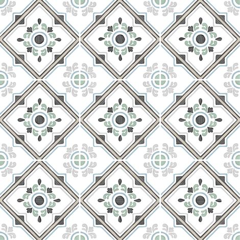 Carrelage effet Carreau ciment Cirelia Beige 12,3x12,3x0,87 cm Tanerio - Sol et mur intérieur (vendu par carton de 0,51 m²) - RO'MA CARRELAGE