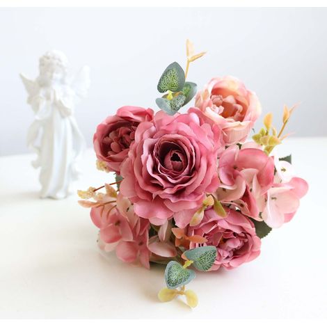 Bouquet De Pivoines Artificielles - Fleur Soie 30 Cm - Décoration Intérieure Mariage Fête Maison Bureau Jardin - Lot De 1 (1/5)