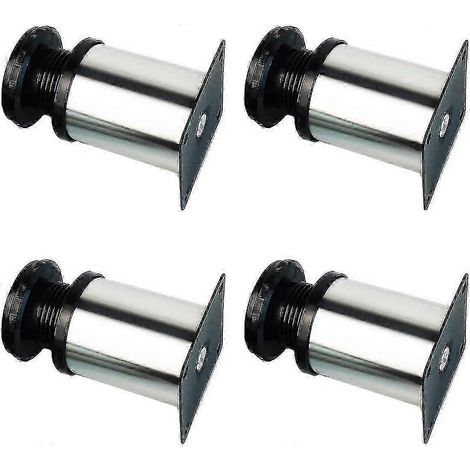 Quatre pieds de meuble réglables avec placage chromé hauteur réglable (hauteur totale : 50 mm). (1/5)