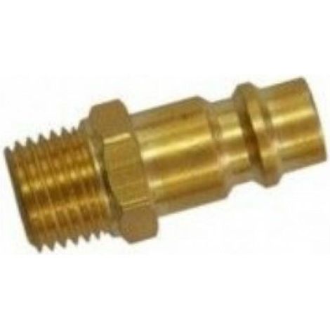 Adaptador de rosca externa para acoplador rápido 1/4" (latón)