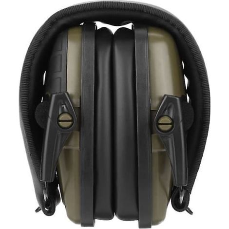 Professionella jakt hörselskydd brusreducering utomhus skytte hörselskydd headset svart grön (1/4)