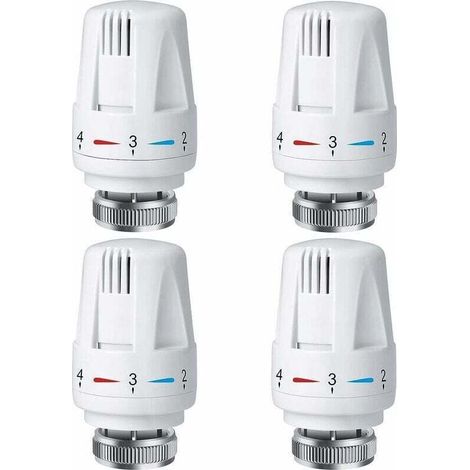 4 PCS Tête Thermostatique Radiateur, Tête Thermostat Radiateur TRV M30 x 1,5, Vanne Thermostatique Radiateur, Vannes de Radiateur de Radiateur pour Système de Chauffage pour Maison et Bureau