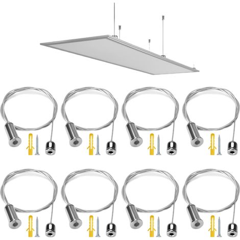 8 Câble, Acier Inoxydable, Diamètre 1,5 Mm, Longueur 1 M, Crochet, Suspension Cadre Photo Miroir
