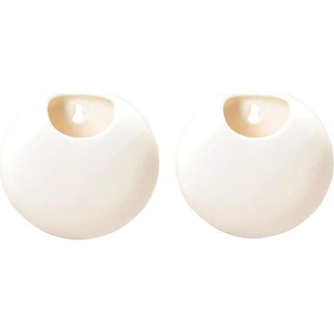 2 Pièces Mini Jardinières Murales en Céramique Petites Jardinières pour Balcon, Intérieur et Extérieur (Blanc) -11.33.611cm (1/2)