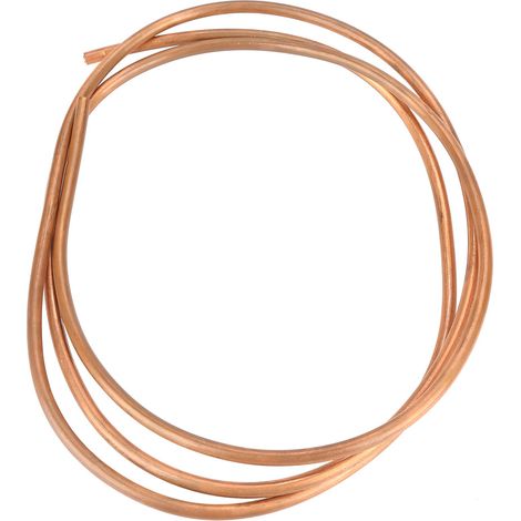 Tube en cuivre souple T2 de 2 m, diamètre intérieur 4 mm, diamètre extérieur 6 mm, épaisseur 1 mm, pour la réfrigération