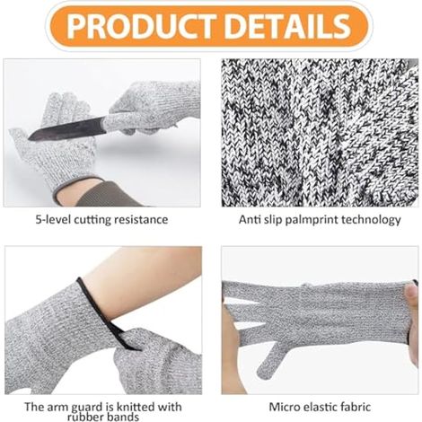 2 paires de gants de modelage anti-coupures pour enfants (XS) (1/3)