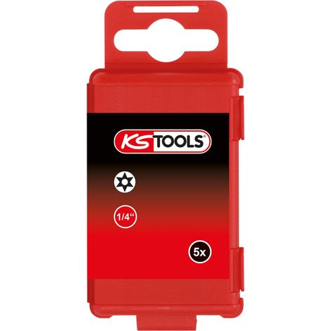 1/4" Embouts Torx percé TORSIONpower, 75 mm, TB10 5 pièces
