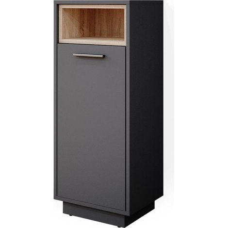 Meuble de rangement de salle de bain Beatrice, Anthracite, 30 x 93 cm, Vicco (1/5)