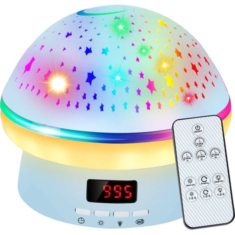 Lampe projecteur d'étoiles en forme de champignon - couleur d'apparence : bleue (1/5)