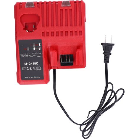 Chargeur et mainteneur de batterie lithium 100-240V pour Milwaukee M12 M14 M18, prise JP (1/5)