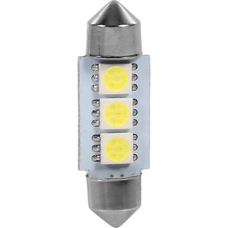 10 Stück 36 mm 12 V 3 SMD 5050 LED-Sofittenlampen für den Innenraum von Autos, weiß (1/5)
