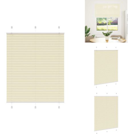 Plissee Creme 105x100 cm Stoffbreite 104,4 cm Polyester - Plissee - Plissees - Faltrollo - Jalousie (1/5)