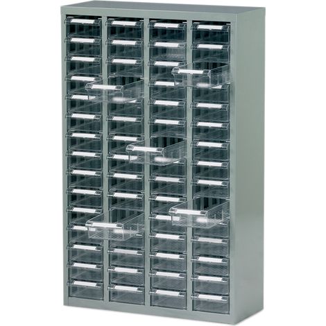 Armoire en acier 60 tiroirs RS PRO en ABS, 937mm x 586mm x 222mm ( Prix pour 1 ) (1/2)
