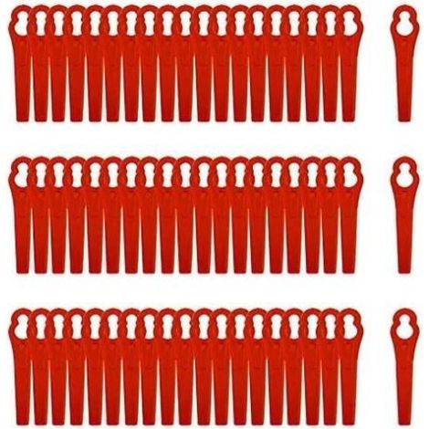 100 Stück Ersatzklingen aus Kunststoff für Gartentrimmer (1/4)