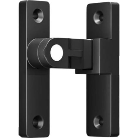 Backlit 90-degree door latch for indoor bathroom and sliding doors, luminous zinc alloy (black) (1/3)