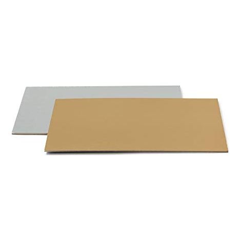 Decora 0932516 - Sottotorta rettangolare accoppiato, Oro/Argento, 35 x 45 x 0.15 cm (1/3)