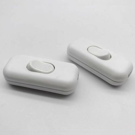 Bardusch-2 Pcs Interrupteur Bi polaire Inter à Bascule 6A 250V Interrupteur à Touche Basculante Variateur D'intensité/Commutateur pour Lampe, Blanc (1/4)