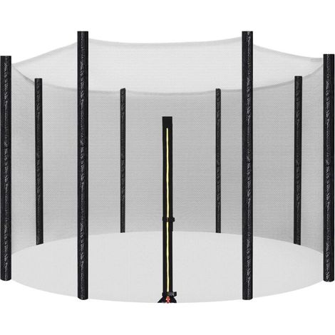 Tonchean – 3,66 m Trampolin-Sicherheitsnetz – 160 cm Höhe – 8 Stangen – Dichtes 120 g/m² PE-Netz – Einfache Montage mit Reißverschlüssen